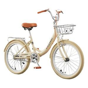 여성용 자전거 22인치 인치자전거 클래식 바구니 바구니자전거