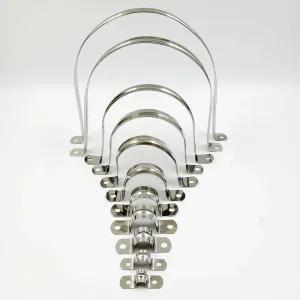 호스 파이프 스테인레스 U클립 160mm G 고정 배관 조인트 클램프 새들 양 홀더