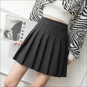 테니스스커트 플리츠 모직 A라인 겨울 미니스커트 4컬러