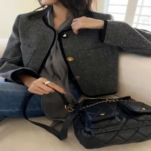 [다바걸]템플버튼배색자켓