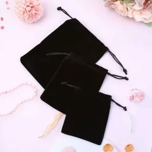 블랙복주머니 블랙파우치 벨벳 파우치 주머니 8X10cm 주얼리주머니