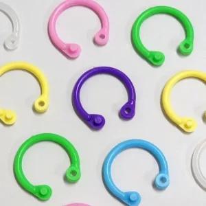 플라스틱 카드링 문서 서류 단어장 고리링 S 랜덤색1p (WDA6D54)