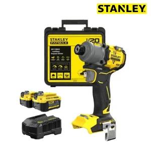 스탠리 SBI830M2K 브러쉬리스 충전 임팩드라이버 20V MAX 4.0Ah 배터리 2개