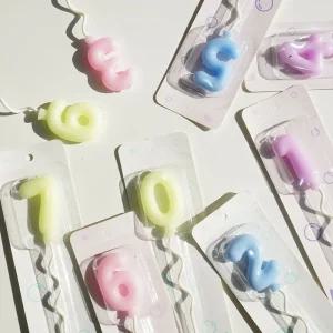 파스텔 벌룬 숫자 케이크 초 생일초 숫자초 케이크초 케이크장식