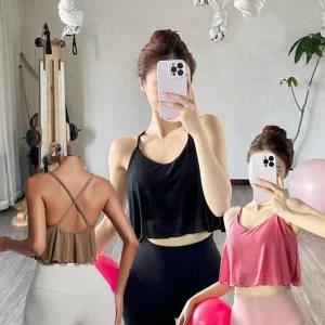 여성 레이어드 스타일링 세련패션 필라폴웨어 캐미솔 발레복