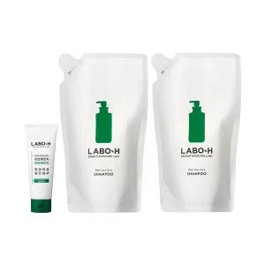 라보에이치 탈모케어 두피강화 샴푸, 400ml 리필, 2개+증정(112ml, 1개)