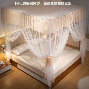 침대 접이식 침실장식 침실데코 캐노피 모기장 데코 싱글침대