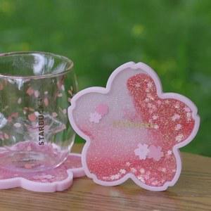 컵받침 귀여운 벚꽃 코스터 차 컵 매트 사쿠라 단열 테이블 우유 머그잔