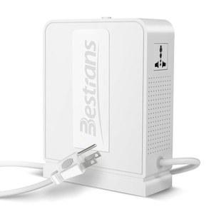 BESTRANS, 변압기 110v에서 220v로, 헤비 듀티 110v에서 220v 컨버터 1000w 전력 변압기, 미국 내 220V 아시아 유럽 가전제품 사용을 위한 2개의 콘센트가 있는 전압 변환기, 펄 화이트