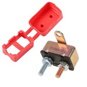 GLOOS 스터드 타입 회로 차단기 자동 리셋 - 자동차 트럭 RV 해상 보트 트롤링 모터 및 맞춤형 배선 오디오 배터리 보호 크로스와이즈 브래킷, (T1) 1 팩 (06A) E512