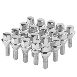 휠 러그 볼트 M12x1.25 휠 스터드 지프 닷지 크라이슬러 램 체로키 차량 200 2015-2017 레니게이드 2014-2022 다트 2013-2016 컴퍼스 2018-2022 교체 # 6509933AA, 611-005 (20개)