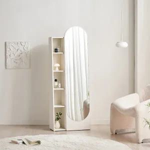 [삼익가구]로들리 라운드 확장형 와이드 수납 전신 거울