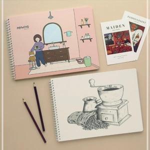 골드에그마켓4 드로잉 캘리그라피 낙서장 공책 대학 메모장 영어 무지 스터디플래너 연습장 스프링 노트