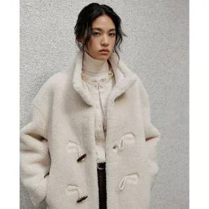 [LAP]토글장식 페이크 시어링 무스탕 (AR4MZA61)[35559027]