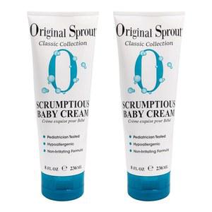 오리지널 스프라우트 스크럼피셔스 베이비 크림, 건조하고 민감한 피부와 기저귀 발진을 위한 순한 보습 얼굴과 몸을 산화아연과 캘린더가 함유된 논-그리스 로션, 8온스, (2팩)