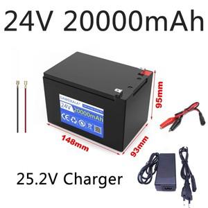 24V 20Ah 18650 리튬 배터리 팩 태양 에너지 전기 자동차 캠핑 25.2v2A 충전기에 대 한 충전식