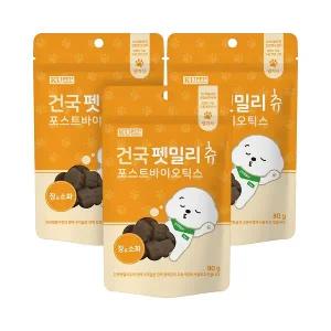 [건국유업] 펫밀리츄 포스트바이오틱스 장/소화 80g 3개