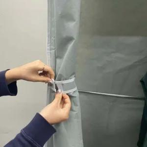 간이 조립식 2단 비키니옷장 그레이 시스템행거 조립식옷장 간이옷장 비키니옷장 비키니장