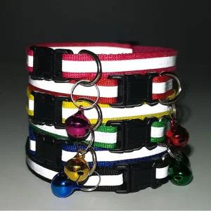 고양이 야간 반사 방울 목걸이 1P 길이조절 네임텍 반려묘목줄