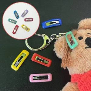 강아지삔 강아지 머리핀 사각 똑딱핀 5P