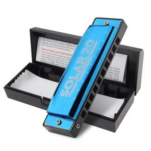 초보자를 위한 블루스 하모니카, 10홀 디아토닉 하모니카 키 오브 C 하프 마우스 오르간, 메탈 마우스 오르간 키 브라스 리드 블루스 하프 케이스, 성인, 초보자 및 학생을 위한 스탠다드 하모니카