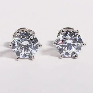 [샤밍주얼리]18K 1캐럿 다이아 귀걸이 IGI GIA 랩 6프롱 솔리테어 결혼 선물 기념일 예물 명품