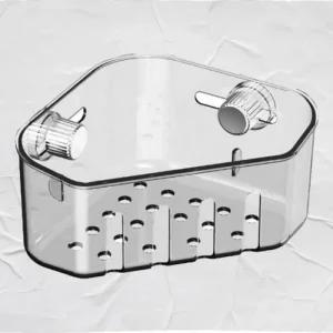 욕실용 다용도 욕실 코너형 투명수납함 수납함 (49OUm)