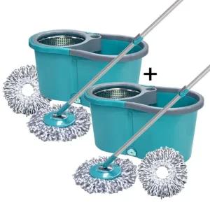 국내생산) 청소앤 도라도라 핸드스핀 청소기 2세트 회전물걸레 밀대 탈수기