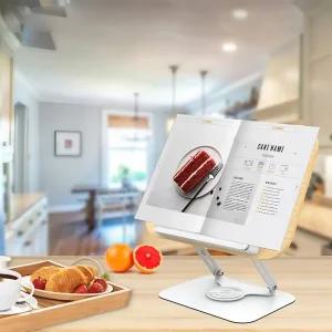 노르딕스타 360도 회전 원목독서대 높이조절 책받침대 휴대용 북스탠드