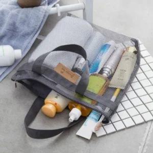 [콩심팥심]토트백 수영장 그물 백 가방 비치백 메쉬백 물놀이 버킷백