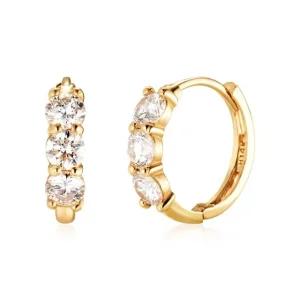 [모룬] 18K 이터너티 랩 다이아몬드 원터치 링귀걸이 한쌍 MOE42255