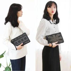 [하프클럽/]고급 양가죽 여성 클러치백 모던 캐쥬얼 크로스백