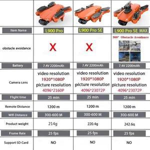 L900 Pro SE MAX GPS 드론 4K 전문 카메라 WIFI 360 장애물 회피 FPV 브러시리스 모터 RC 쿼드콥터 미니 드