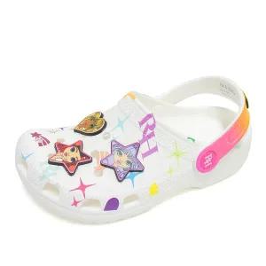 크록스 클래식 레인보우 하이 K 아동 주니어 클로그 샌들 슬리퍼 화이트 멀티 208