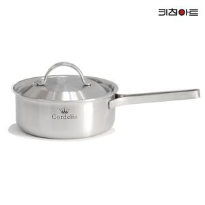 키친아트 코델리아 IH 인덕션가능 통5중 스텐레스 편수냄비 18cm