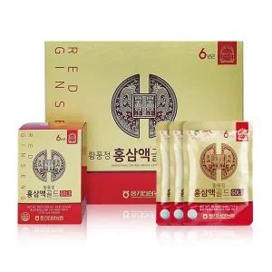 [황풍정][풍기인삼농협] 황풍정 6년근 홍삼액골드 80ml x 60포 /쇼핑백 포함