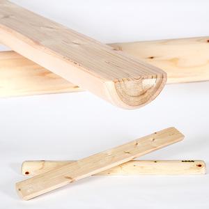 다운몰 천연 편백나무 반달 지압봉(58cm) 안마봉 요가봉 마사지봉