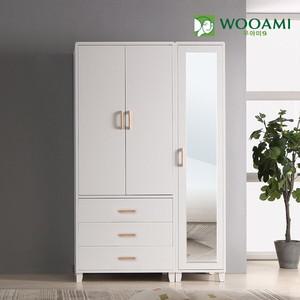 [우아미가구]러튼1200 싱글옷장세트(거울문포함)