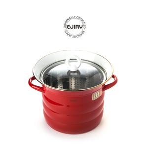 에지리 컬러콜렉션 법랑냄비 찜솥 파스타냄비 20 레드