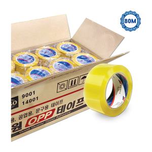 OPP테이프80M(50EA) 투명 중포장 박스테이프80M