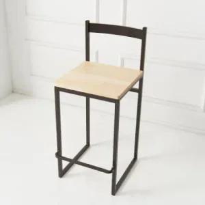 아트박스 아름이와다움이 자작원목 해피 스틸 등받이 빠텐의자