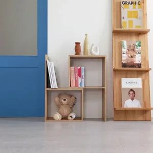 [홈퍼니] 확장형 낮은 틈새 미니 2단 책장