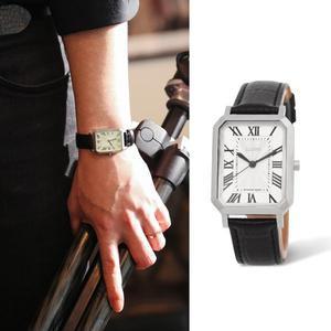 로이드 어썸스퀘어 클래식 블랙 남성 가죽시계 LL1G20318XSB