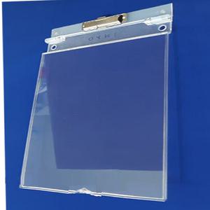 알림 벽부착용 투명 A4 꽂이판 투명 아크릴 게시판 뚜껑 덮개 집게형 포켓