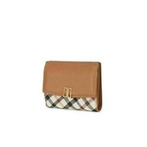 [닥스](강남점)DCWA1F428W2 [VICTORIA]브라운 체크배색 가죽 반지갑