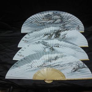 전통공예합죽선 그림 사계절 산수화동양화한국화부채