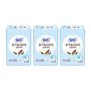 쏘피 유기농 순면커버 슬림 대형 28매, 3개
