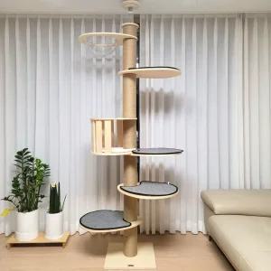 펫이랑 6단하우스 원목 캣폴 캣타워 고양이 숨숨집 스크래쳐 장난감