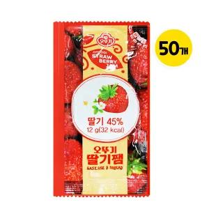 오뚜기 일회용 딸기쨈 12g x 50개 (파우치)