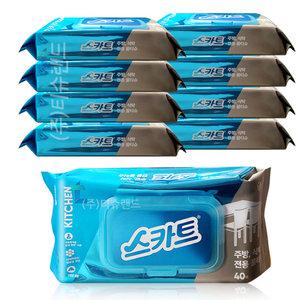 스카트 주방 식탁 전용 물티슈 40매 x9개